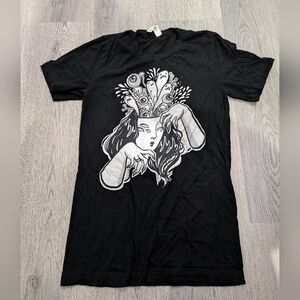 Jane Revãe Brainstorm Graphic Tee XS Spooky Goth Surreal Art Shirt Bella Canvas